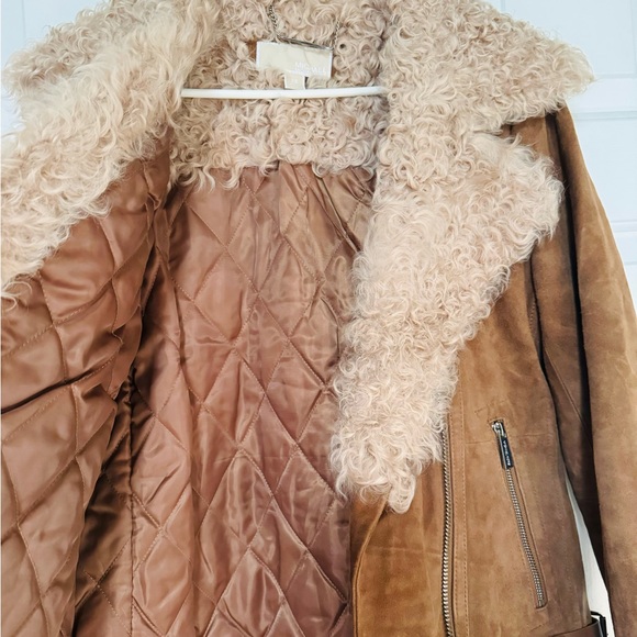 Michael Kors genuine leather and fur jacket - Picture 2 of 4
